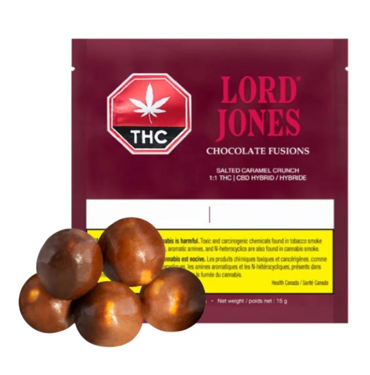 Lord Jones - Lord Jones Chocolate Fusions Salted Caramel Crunch 1:1 THC CBD Chocolates