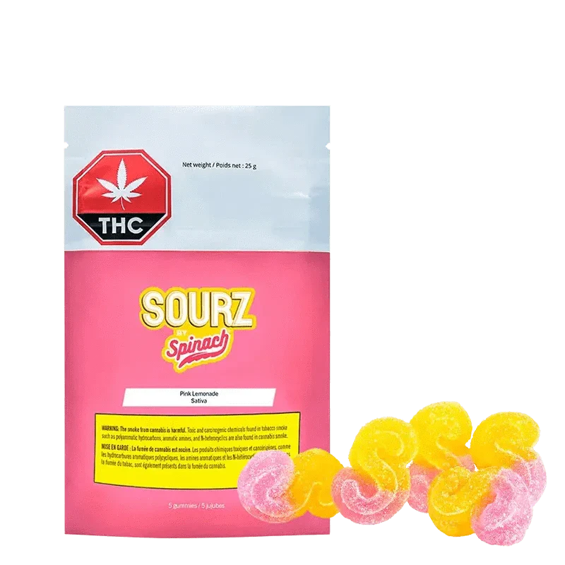 SOURZ by Spinach - Pink Lemonade 5 x 5g Soft Chews
