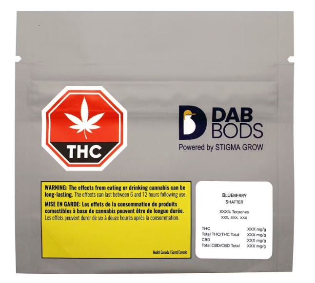 Dab Bods - Blueberry 1g Shatter